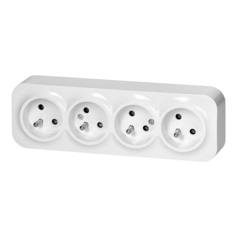 Gniazdo poczwórne ToDo 2P+Z IP20, 16A, 230V AC, biały, 8 sztuk Gniazdo poczwórne ToDo 2P+Z IP20, 16A, 230V AC, biały, 8 sztuk