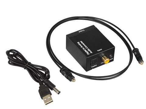 91-201# Konwerter optyczny toslink dac na 2xrca 91-201# Konwerter optyczny toslink dac na 2xrca