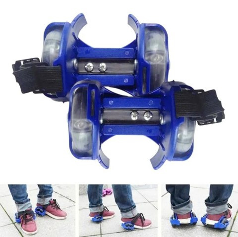 AG234B Wrotki rolki świecące na buty blue AG234B Wrotki rolki świecące na buty blue