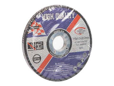 67-096# Tarcza do cięcia metalu 115x1,2mm 5sztuk 67-096# Tarcza do cięcia metalu 115x1,2mm 5sztuk