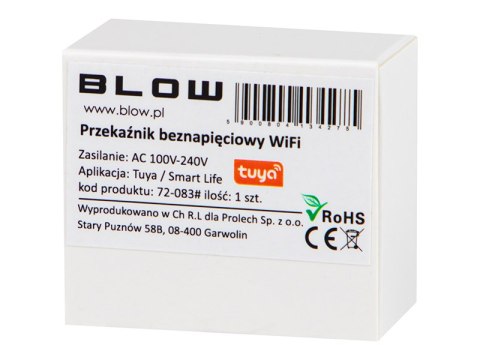 72-083# Inteligentny przekaźnik beznapięciowy wifi tuya 72-083# Inteligentny przekaźnik beznapięciowy wifi tuya