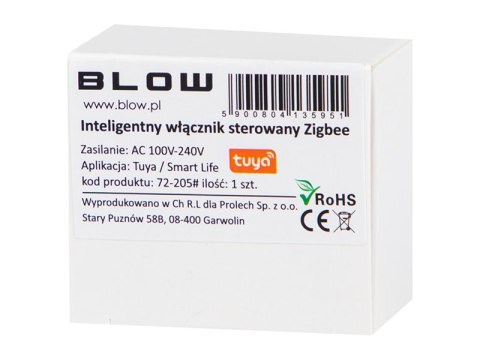 72-205# Inteligentny włącznik dopuszkowy sterowany zigbee tuya 72-205# Inteligentny włącznik dopuszkowy sterowany zigbee tuya