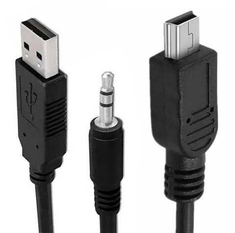 AK287 Przejściówka mini usb-usb/jack3.5 AK287 Przejściówka mini usb-usb/jack3.5