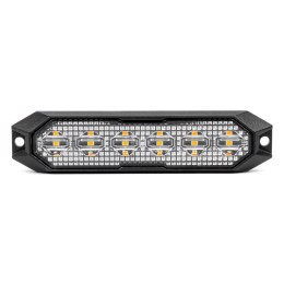 Lampa błyskowa ostrzegawcza płaska 6x3w led r65 r10 12v 24v amio-03930