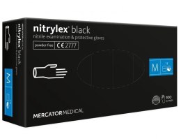 Rękawice nitrylowe czarne mercator nitrylex basic rozmiar l 100 szt.