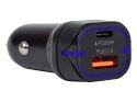 75-778# Ładowarka samochodowa gn.usb+usb-c 38w g38b