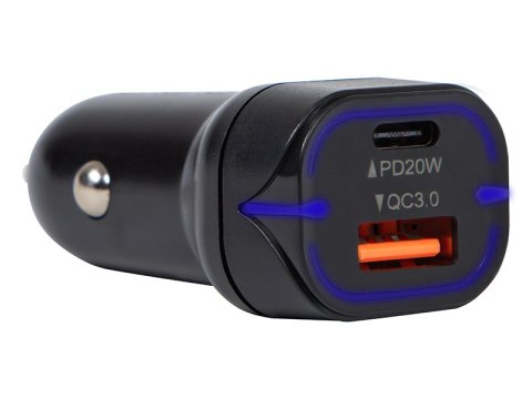75-778# Ładowarka samochodowa gn.usb+usb-c 38w g38b
