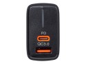 76-021# Ładowarka sieciowa gniazdo usb + usb-c qc+pd 20w