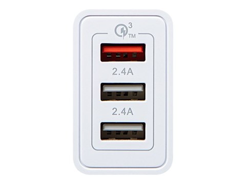 76-027# Ładowarka sieciowa gniazdo usbx2 + usb qc 30w 76-027# Ładowarka sieciowa gniazdo usbx2 + usb qc 30w