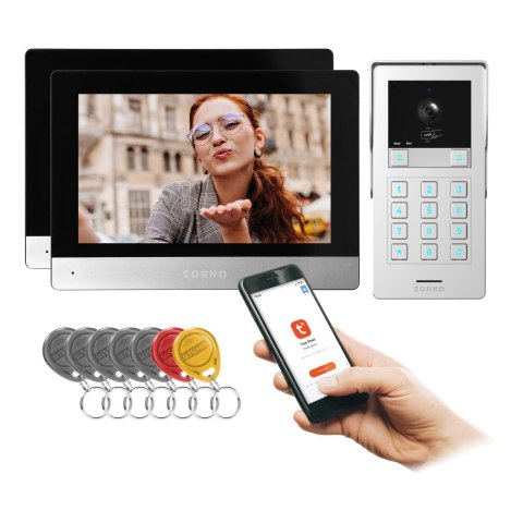 GAYD MULTI2, zestaw wideodomofonowy dwurodzinny, 2-żyłowy, 8", Wi-Fi, ekran dotykowy, 2MP Full HD, RFID, szyfrator GAYD MULTI2, zestaw wideodomofonowy dwurodzinny, 2-żyłowy, 8", Wi-Fi, ekran dotykowy, 2MP Full HD, RFID, szyfrator