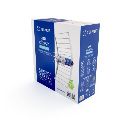 Antena TV DVB-T/T2 ASR Classic 5G PROTECTED 2023 z zasilaczem ZZA-7 Telkom Telmor Antena TV DVB-T/T2 ASR Classic 5G PROTECTED 2023 z zasilaczem ZZA-7 Telkom Telmor