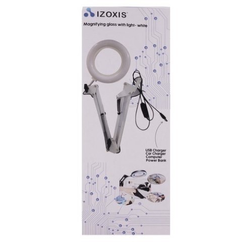 Lampa kosmetyczna z lupą- biała Izoxis 23894 Lampa kosmetyczna z lupą- biała Izoxis 23894