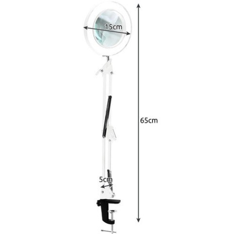 Lampa kosmetyczna z lupą- biała Izoxis 23894 Lampa kosmetyczna z lupą- biała Izoxis 23894