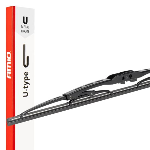 Wycieraczka samochodowa szkieletowa metalowa u-type uniwersalna 15" 380 mm 38 cm amio-04005 Wycieraczka samochodowa szkieletowa metalowa u-type uniwersalna 15" 380 mm 38 cm amio-04005
