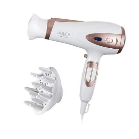 AD 2248 white Suszarka 2200w ion + dyfuzor AD 2248 white Suszarka 2200w ion + dyfuzor