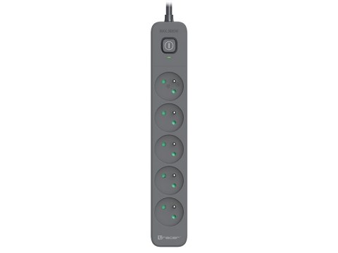 Listwa zasilająca antyprzepięciowa TRACER Power Line+ 5,0 m Graphite (5 gniazd) Listwa zasilająca antyprzepięciowa TRACER Power Line+ 5,0 m Graphite (5 gniazd)