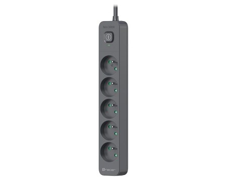 Listwa zasilająca antyprzepięciowa TRACER Power Line+ 5,0 m Graphite (5 gniazd) Listwa zasilająca antyprzepięciowa TRACER Power Line+ 5,0 m Graphite (5 gniazd)