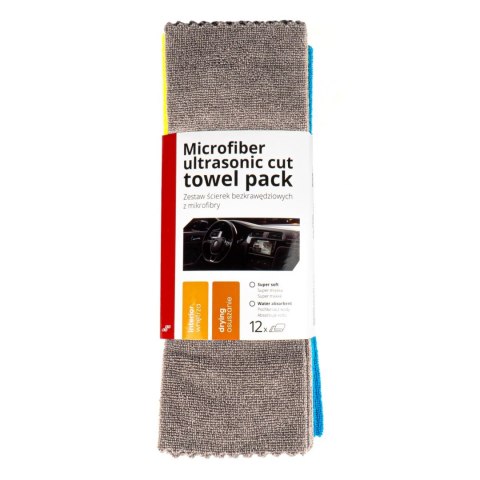 Zestaw ściereczek z mikrofibry miękkie ręczniki 12 szt. 35x35 cm 250g amio-03971 Zestaw ściereczek z mikrofibry miękkie ręczniki 12 szt. 35x35 cm 250g amio-03971