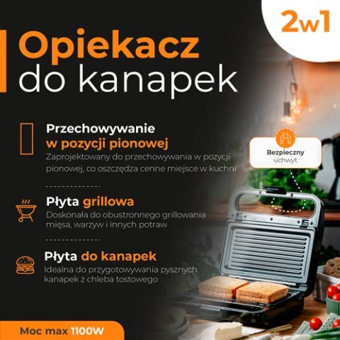 AD 3070 black Opiekacz do kanapek 2 w 1 AD 3070 black Opiekacz do kanapek 2 w 1