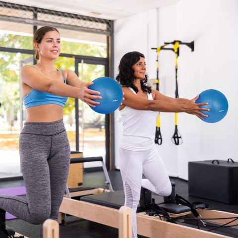 Mini piłka gimnastyczna do pilates rehabilitacyjna 25cm, kolor niebieski , REBEL ACTIVE Mini piłka gimnastyczna do pilates rehabilitacyjna 25cm, kolor niebieski , REBEL ACTIVE