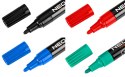 Marker budowlany gruby, 4 kolory, permanentny, wodoodporny, lakierowy, aluminiowy, 4 szt