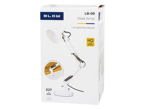 44-167# Lampka biurkowa led lb-22 kreślarska 2w1 e27 biała 44-167# Lampka biurkowa led lb-22 kreślarska 2w1 e27 biała