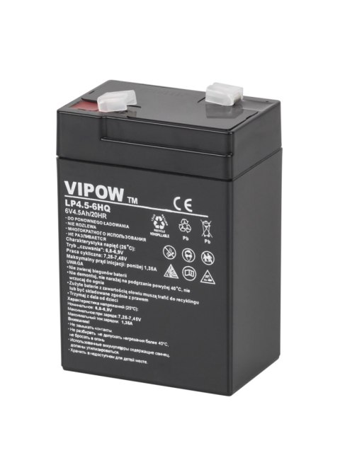Akumulator żelowy VIPOW 6V 4.5Ah HQ Akumulator żelowy VIPOW 6V 4.5Ah HQ