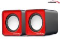 AC870 R 43397 Głośniki komputerowe 6W USB Red&Black
