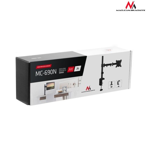 MC-690N 42980 Uchwyt biurkowy do monitora LCD 13-27 cali 8kg vesa 75x75 oraz 100x100 MC-690N 42980 Uchwyt biurkowy do monitora LCD 13-27 cali 8kg vesa 75x75 oraz 100x100