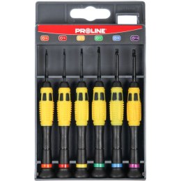 10225 Wkrętaki zegarmistrzowskie Torx Ni-Cr-Mo zestaw 6 elementów, Proline