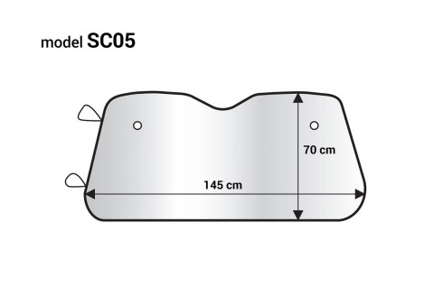 Osłona na szybę 140x70cm przeciwsłoneczna przeciwszronowa amio-01535 Osłona na szybę 140x70cm przeciwsłoneczna przeciwszronowa amio-01535