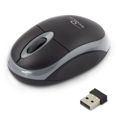TM116E Mysz bezprzewodowa 2.4GHz 3D optyczna USB Vulture czarno-szara TM116E Mysz bezprzewodowa 2.4GHz 3D optyczna USB Vulture czarno-szara