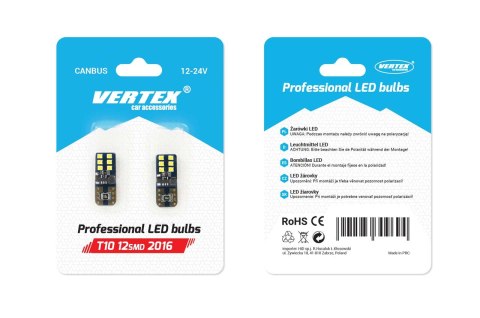 Żarówki led canbus 12smd ultrabright 2016 t10e w5w white 12v 24v amio-01638 Żarówki led canbus 12smd ultrabright 2016 t10e w5w white 12v 24v amio-01638