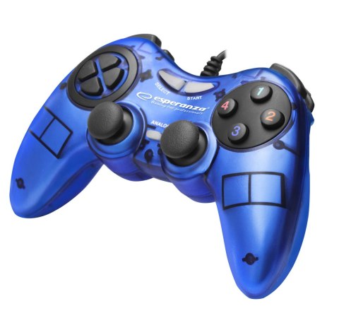EGG105B Gamepad PC USB Fighter niebieski Esperanza EGG105B Gamepad PC USB Fighter niebieski Esperanza