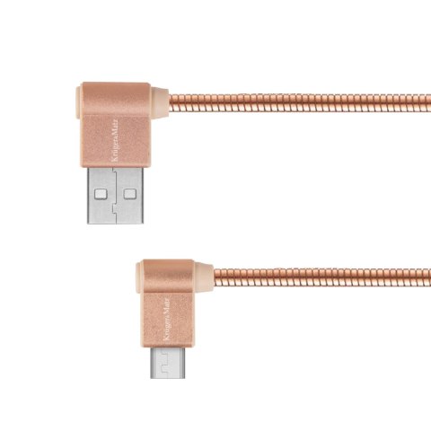 Kabel USB - wtyk kątowy typu C 1m 3A Kruger&Matz Kabel USB - wtyk kątowy typu C 1m 3A Kruger&Matz