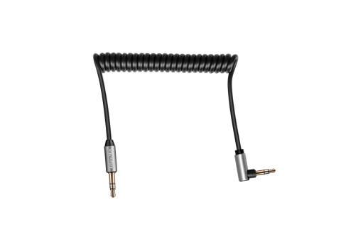 Kabel jack 3.5 kątowy - jack 3.5 prosty sprężynka Kruger&Matz Basic Kabel jack 3.5 kątowy - jack 3.5 prosty sprężynka Kruger&Matz Basic