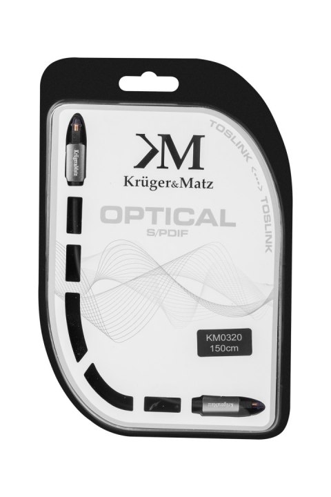 Kabel optyczny toslink-toslink 1.5m Kruger&Matz Kabel optyczny toslink-toslink 1.5m Kruger&Matz
