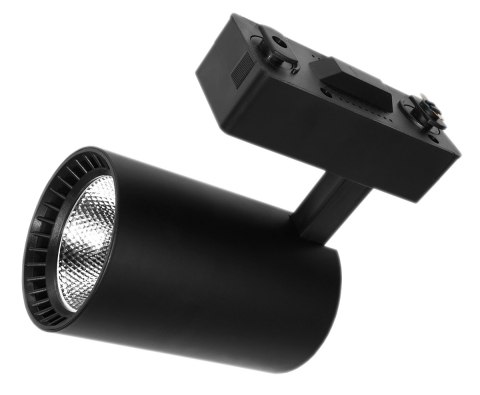 Lampa sklepowa led reflektor szynowy jednofazowy czarny 30w 2250 lm światło neutralne 4000k Lampa sklepowa led reflektor szynowy jednofazowy czarny 30w 2250 lm światło neutralne 4000k