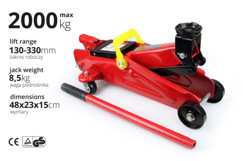 Podnośnik hydrauliczny typu żaba 2000 kg 2t amio-01035 Podnośnik hydrauliczny typu żaba 2000 kg 2t amio-01035