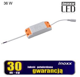 Zasilacz led 36w do paneli sufitowych slim 60x60 120x30