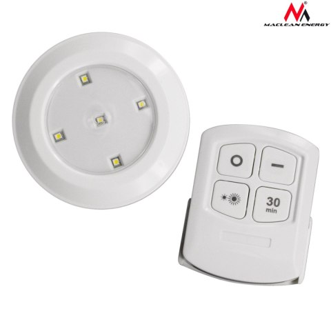 Lampa 6 LED Maclean, zestaw z pilotem, na baterie, 3xAAA, MCE165 Lampa 6 LED Maclean, zestaw z pilotem, na baterie, 3xAAA, MCE165