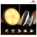 Lampa LED z sensorem ruchu Maclean, magnes, tylne podświetlenie, tryby świecenia: ciągły, czujnik PIR, 3xAAA, MCE223