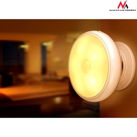 Lampa LED z sensorem ruchu Maclean, magnes, tylne podświetlenie, tryby świecenia: ciągły, czujnik PIR, 3xAAA, MCE223 Lampa LED z sensorem ruchu Maclean, magnes, tylne podświetlenie, tryby świecenia: ciągły, czujnik PIR, 3xAAA, MCE223