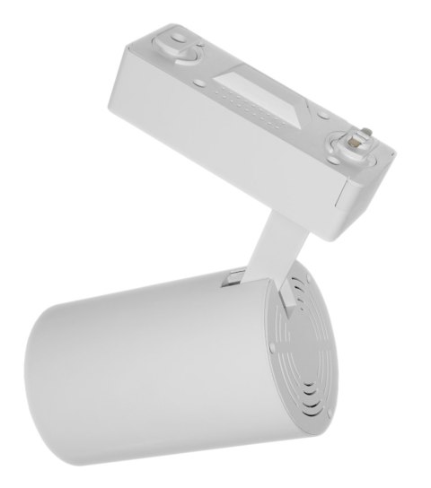 Lampa sklepowa led reflektor szynowy jednofazowy biały 30w 2250 lm światło ciepłe 3000k Lampa sklepowa led reflektor szynowy jednofazowy biały 30w 2250 lm światło ciepłe 3000k