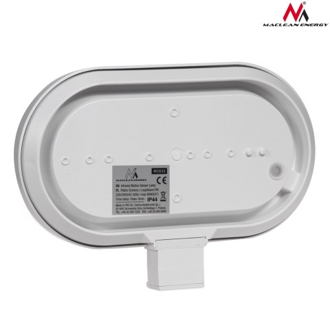 Oprawa ścienna Maclean, z czujnikiem PIR, max. 60W, 180°, MCE33 W Oprawa ścienna Maclean, z czujnikiem PIR, max. 60W, 180°, MCE33 W