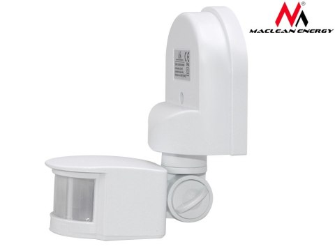 Ścienny czujnik ruchu i zmierzchu Maclean, 180°, max. 1200W, biały, MCE25 W Ścienny czujnik ruchu i zmierzchu Maclean, 180°, max. 1200W, biały, MCE25 W
