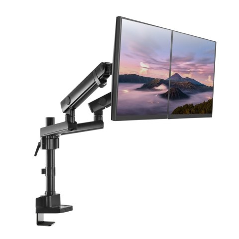Uchwyt Maclean, Biurkowy na 2 monitory LCD, Vesa 75x75 oraz 100x100, 17-32", 2x8kg, MC-812 Uchwyt Maclean, Biurkowy na 2 monitory LCD, Vesa 75x75 oraz 100x100, 17-32", 2x8kg, MC-812