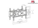 Uchwyt Maclean, Uniwersalny, Na dwa telewizory, Przód/tył, 23-75", Max vesa 600x400, PROFI MARKET SYSTEM, Czarny, 50kg, MC-703