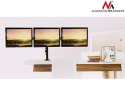 Uchwyt biurkowy na 3 monitory LCD Maclean, podwójne ramiona, VESA 75x75 oraz 100x100, 13"-27", 8kg, MC-691