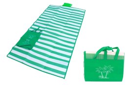 AG366A Mata plażowa z poduszką zielona